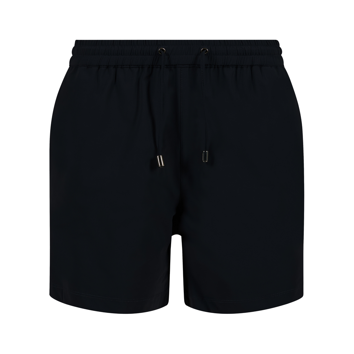 Linerless 7" short in black with elastic waistband