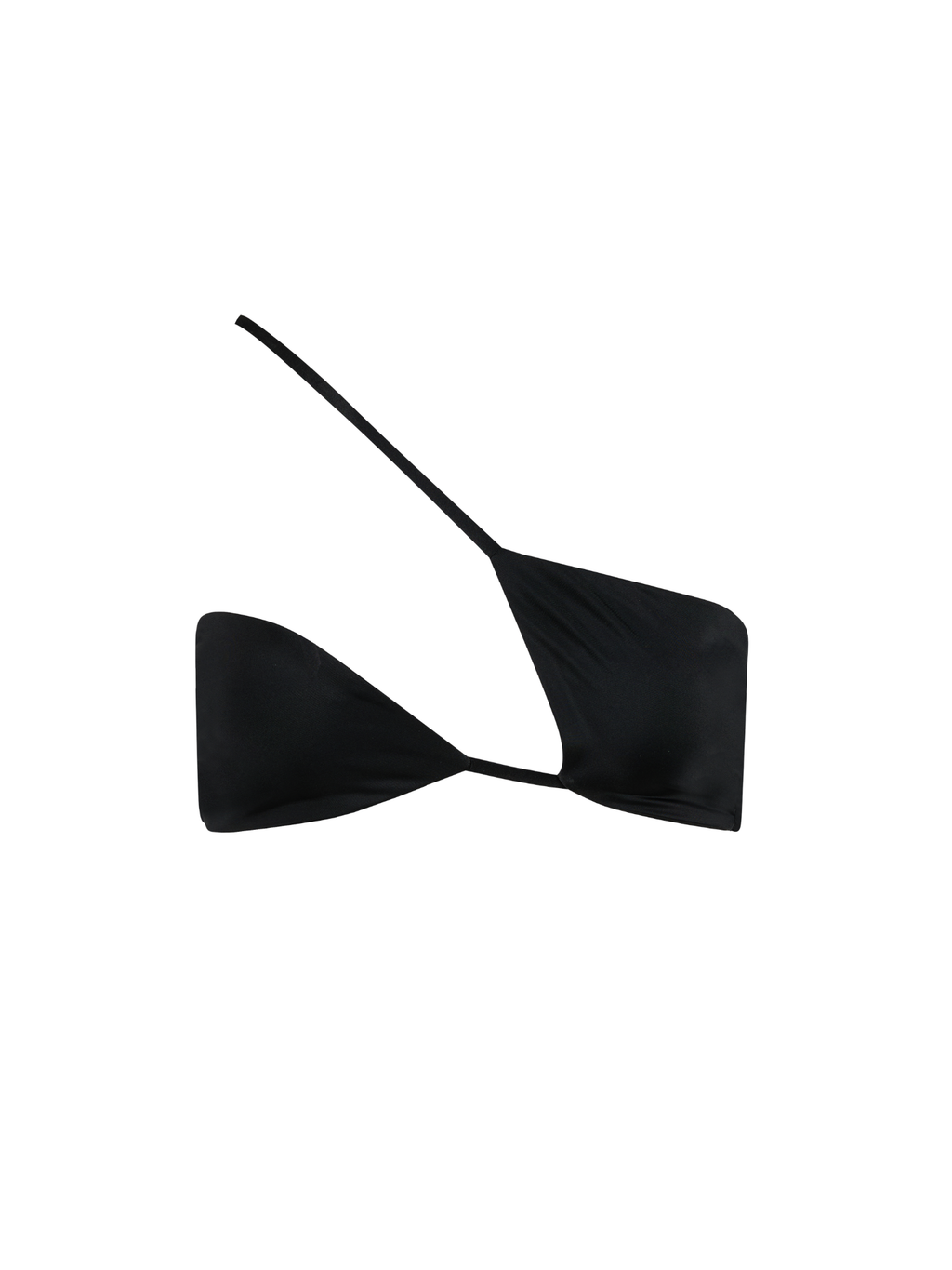 asymmetrical bikini top black