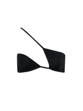 asymmetrical bikini top black